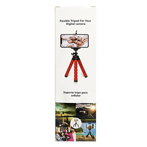 Mini Octopus Flexible Foam Tripod with Phone Clamp & Remote Control