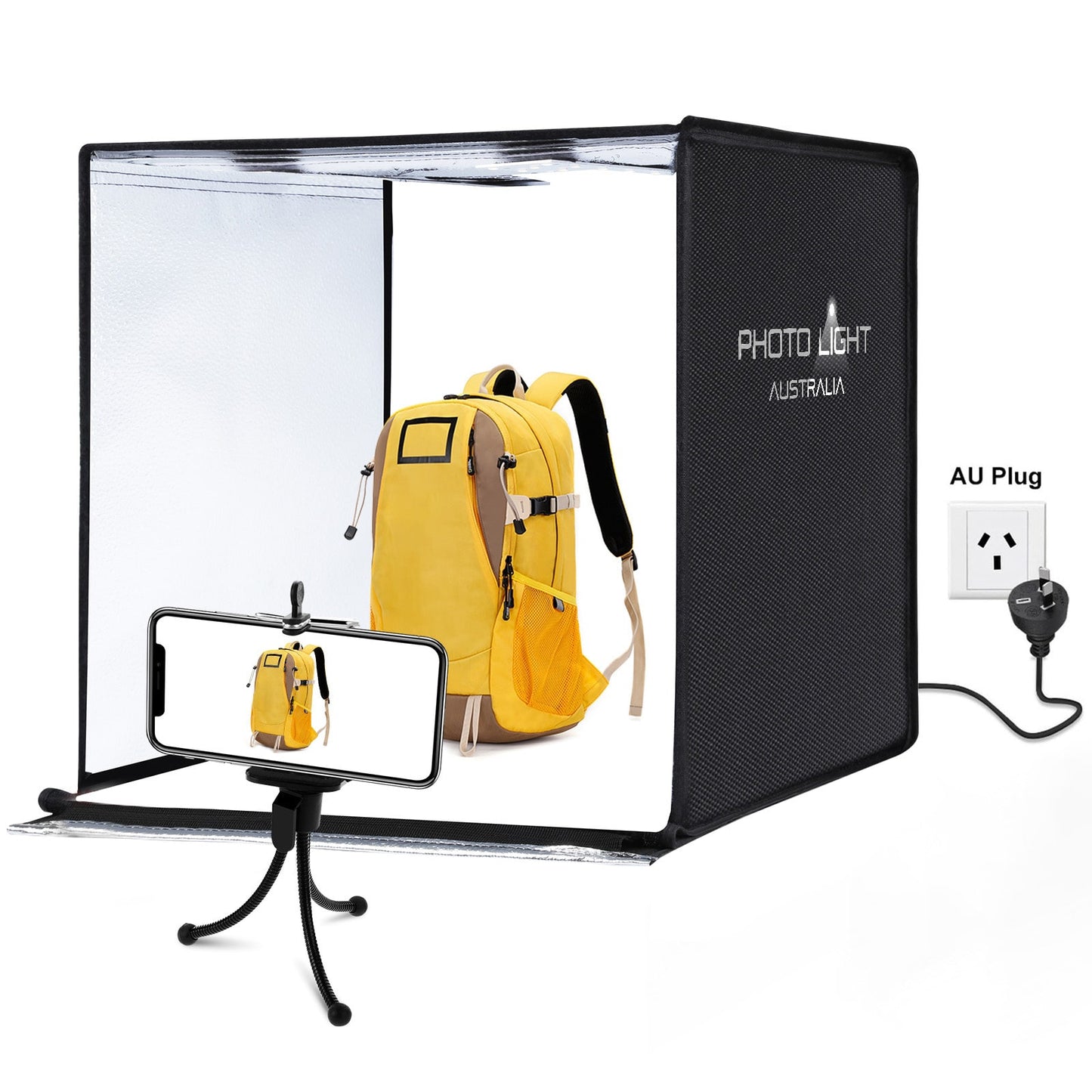 60cm Photo Light Box for Product Photography + 12 Colour Backdrops