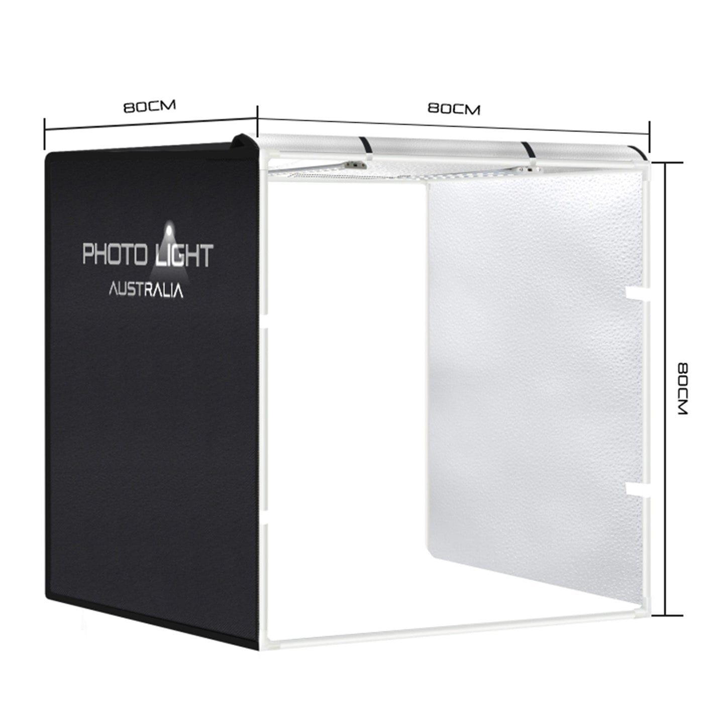 80cm Photo Light Box for Product Photography + 3 Colour Backdrops