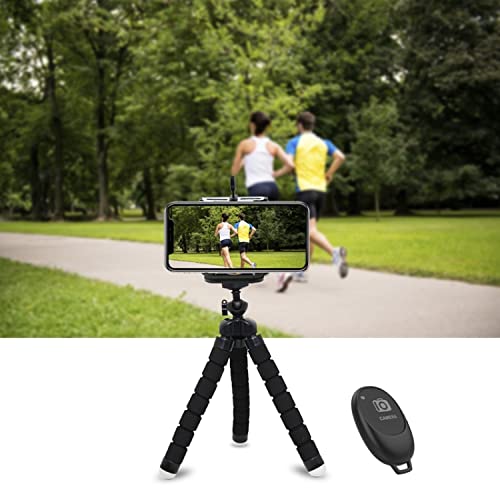 Mini Octopus Flexible Foam Tripod with Phone Clamp & Remote Control