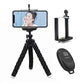 Mini Octopus Flexible Foam Tripod with Phone Clamp & Remote Control