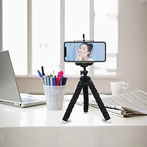 Mini Octopus Flexible Foam Tripod with Phone Clamp & Remote Control