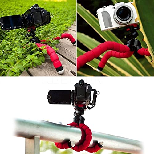 Mini Octopus Flexible Foam Tripod with Phone Clamp & Remote Control